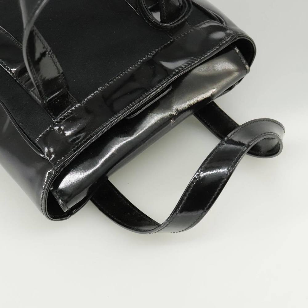 GUCCI Hand Bag Enamel Black Auth ti2465 - Picture 6 of 16
